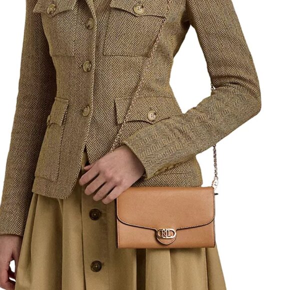 SALE!  ✅ LRL Leather Medium Adair Crossbody Bag BUFF ✨ NWT'S - Picture 7 of 17